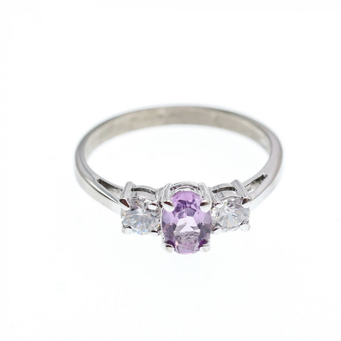 Sky Jewelry Серебряное кольцо с иолитом и фианитами  Нежность