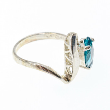 Sky Jewelry Серебряное кольцо с аквамарином   Желание