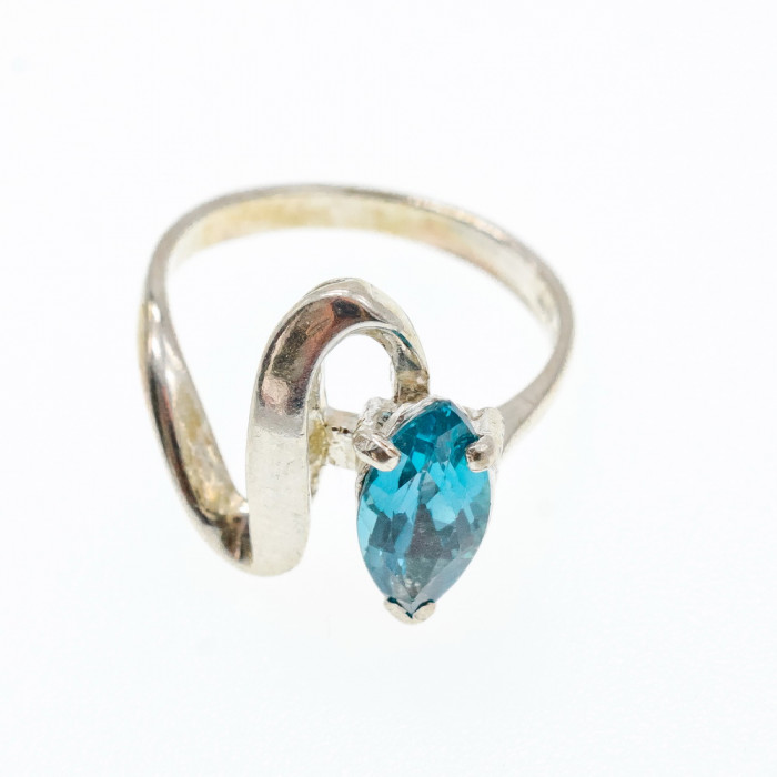 Sky Jewelry Серебряное кольцо с аквамарином   Желание