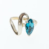Sky Jewelry Серебряное кольцо с аквамарином   Желание