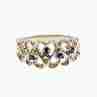 Sky Jewelry Серебряное кольцо с сапфирами   Сердца