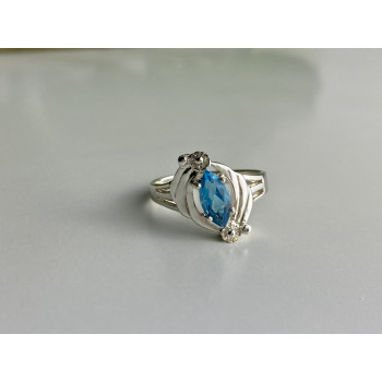 Sky Jewelry Кольцо из серебра с турмалином параиба   Совершенство