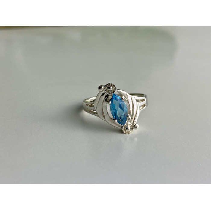 Sky Jewelry Кольцо из серебра с турмалином параиба   Совершенство