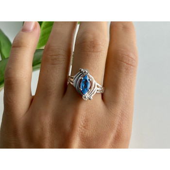 Sky Jewelry Кольцо из серебра с турмалином параиба   Совершенство