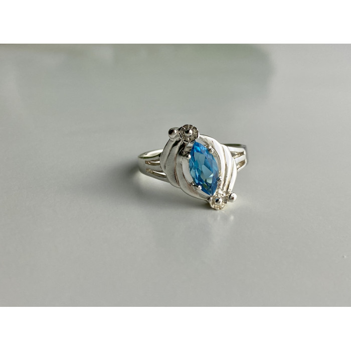 Sky Jewelry Кольцо из серебра с турмалином параиба   Совершенство