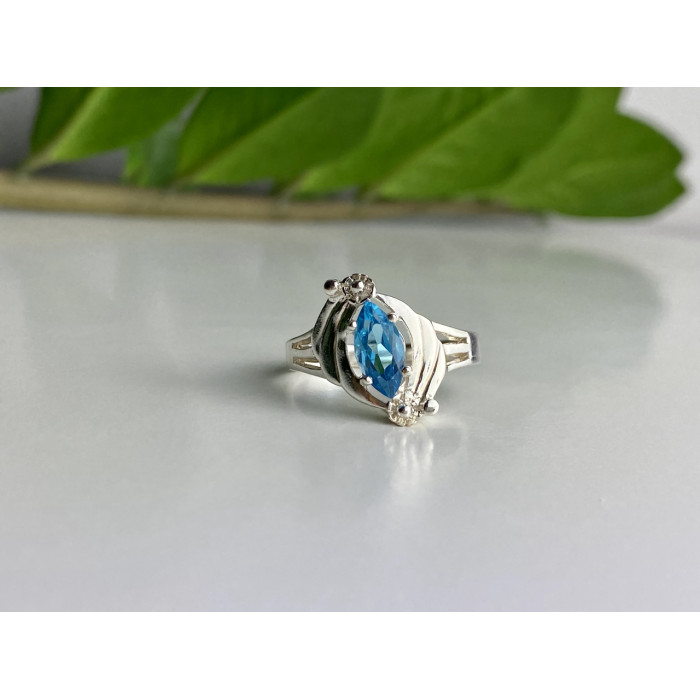 Sky Jewelry Кольцо из серебра с турмалином параиба   Совершенство