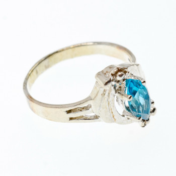 Sky Jewelry Кольцо из серебра с турмалином параиба   Совершенство