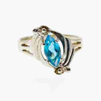 Sky Jewelry Кольцо из серебра с турмалином параиба   Совершенство