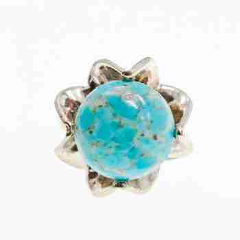 Sky Jewelry Серебряное кольцо с камнем ларимар   Небо