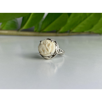 Sky Jewelry Серебряное кольцо со слоновой костью  Слон