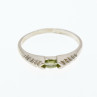 Sky Jewelry Серебряное кольцо с хризолитом  Классика