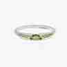 Sky Jewelry Серебряное кольцо с хризолитом  Классика