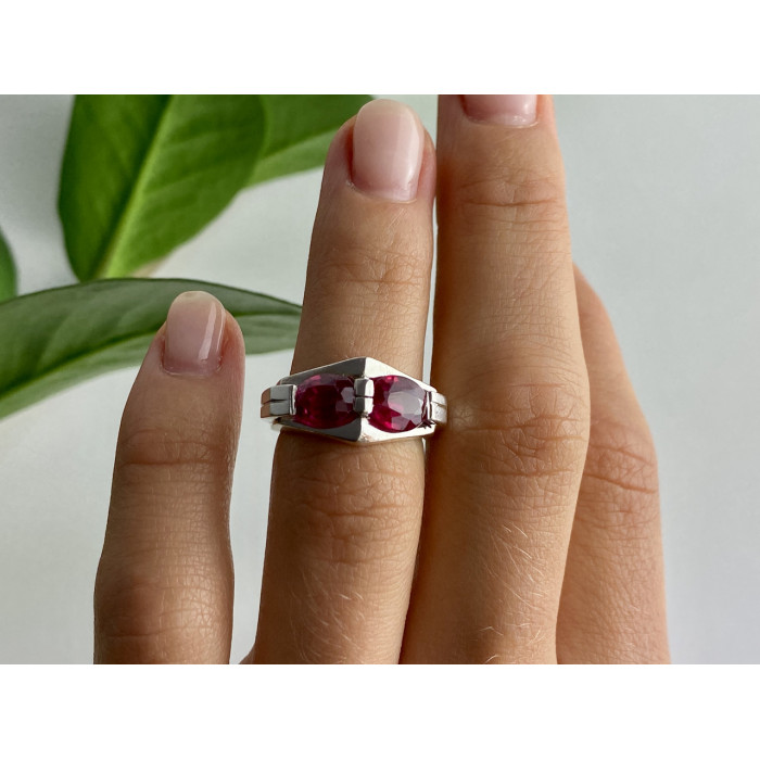 Sky Jewelry Серебряное кольцо с розовой шпинелью  Мечта