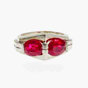 Sky Jewelry Серебряное кольцо с розовой шпинелью  Мечта