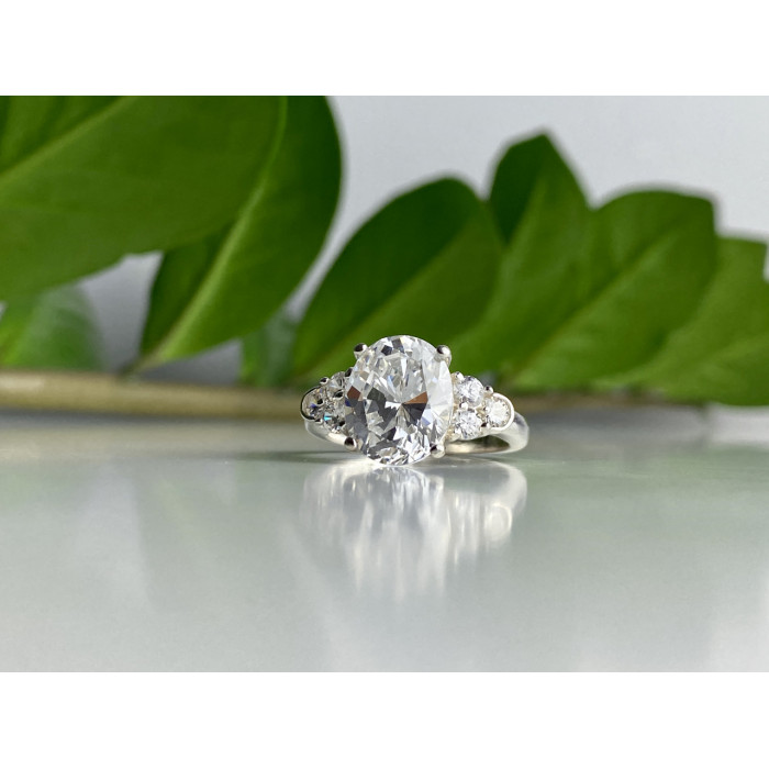 Sky Jewelry Серебряное кольцо с фианитами  Сияние