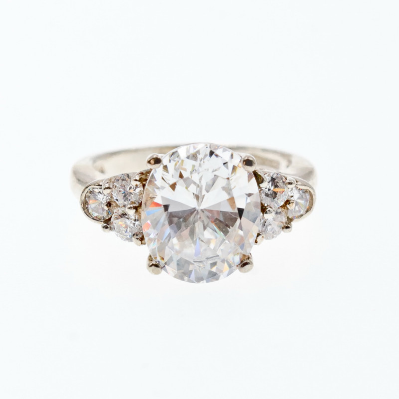 Sky Jewelry Серебряное кольцо с фианитами  Сияние