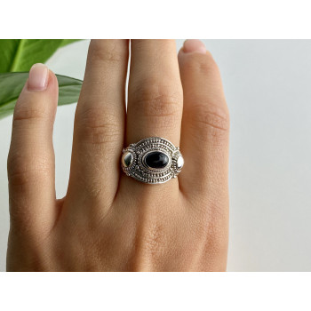 Sky Jewelry Серебряное кольцо с камнем звездчатый сапфир   Винтаж