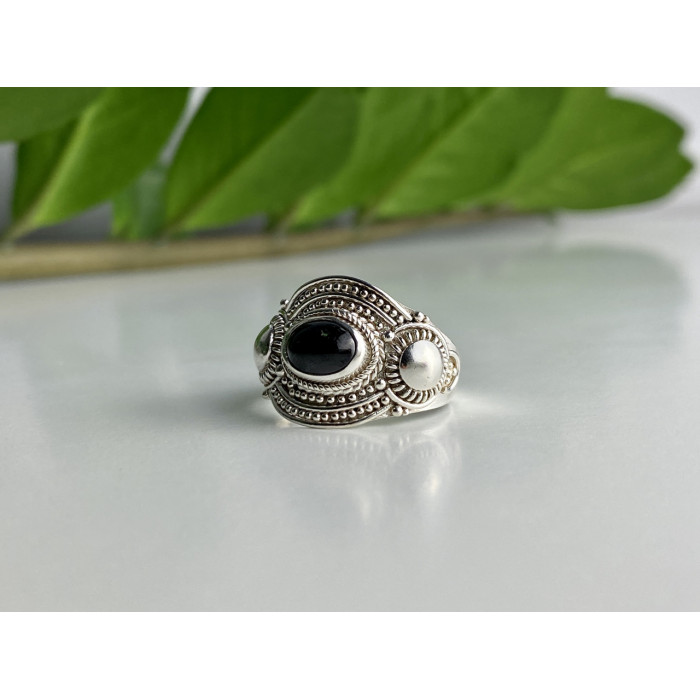 Sky Jewelry Серебряное кольцо с камнем звездчатый сапфир   Винтаж