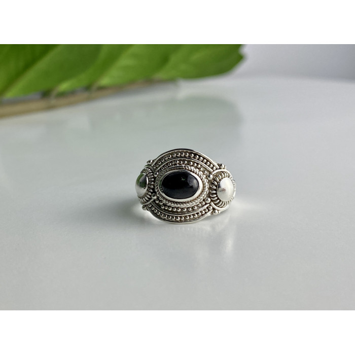 Sky Jewelry Серебряное кольцо с камнем звездчатый сапфир   Винтаж