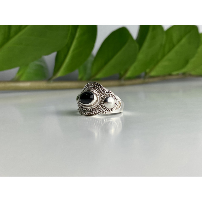 Sky Jewelry Серебряное кольцо с камнем звездчатый сапфир   Винтаж