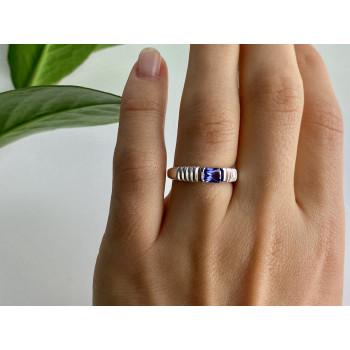 Sky Jewelry Серебряное кольцо 925 пробы с фианитами  Классика 100