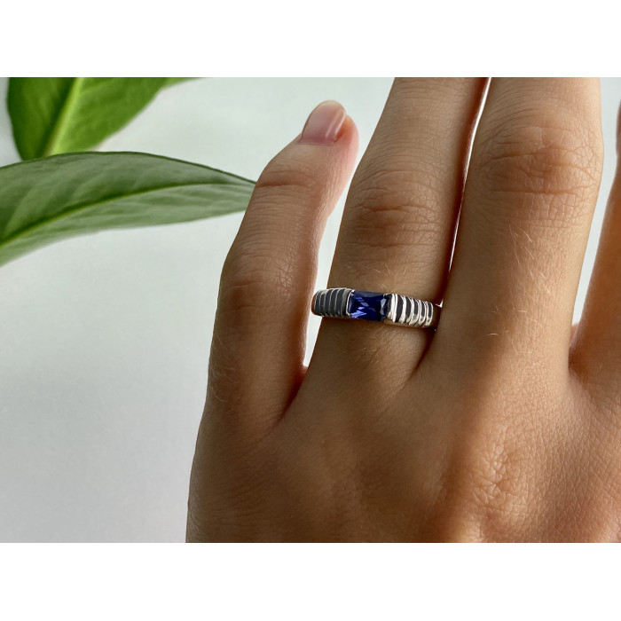 Sky Jewelry Серебряное кольцо 925 пробы с фианитами  Классика 100