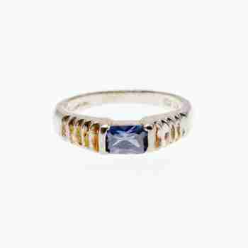 Sky Jewelry Серебряное кольцо 925 пробы с фианитами  Классика 100