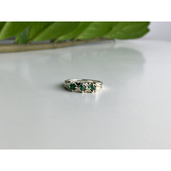 Sky Jewelry Серебряное кольцо с изумрудом   Нежность