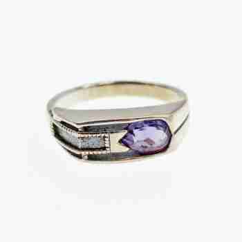 Sky Jewelry Серебряное кольцо с турмалином   Капля