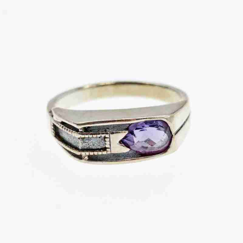 Sky Jewelry Серебряное кольцо с турмалином   Капля