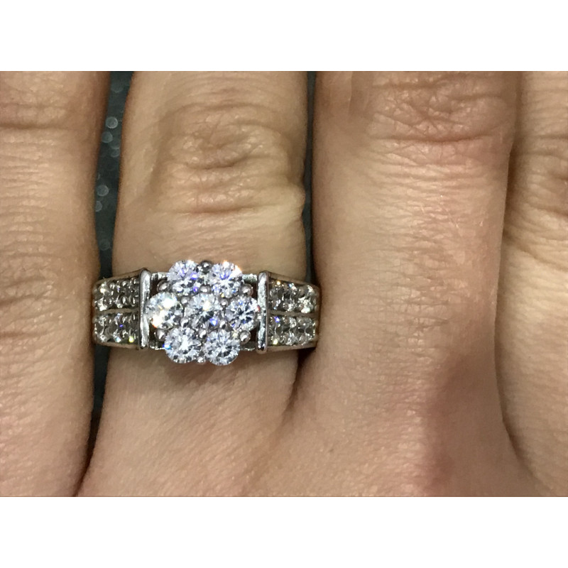 Sky Jewelry Серебро 925 пробы кольцо с фианитами