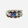 Sky Jewelry Серебряное кольцо с натуральными камнями   Радуга