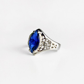 Sky Jewelry Серебряное кольцо с синим турмалином    Восторг