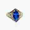 Sky Jewelry Серебряное кольцо с синим турмалином    Восторг