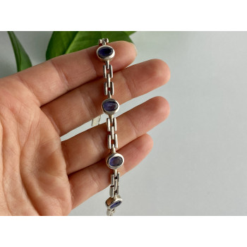 Sky Jewelry Серебряный браслет с турмалином  Винтаж