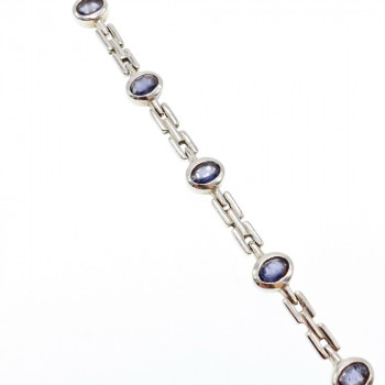 Sky Jewelry Серебряный браслет с турмалином  Винтаж