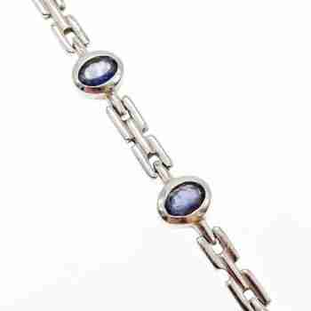 Sky Jewelry Серебряный браслет с турмалином  Винтаж