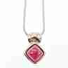 Sky Jewelry Серебряная цепочка с кулоном розовый агат
