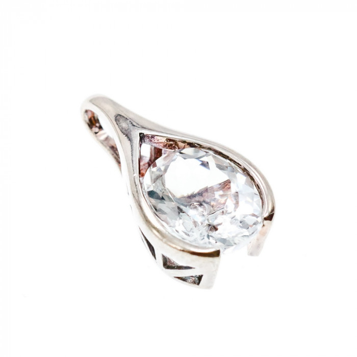 Sky Jewelry Серебряный кулон 925 пробы с камнем кварц