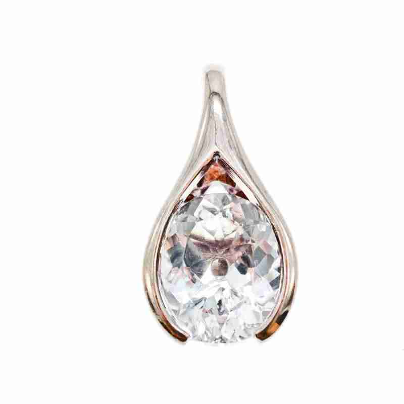 Sky Jewelry Серебряный кулон 925 пробы с камнем кварц