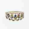 Sky Jewelry Серебряное кольцо с сапфирами   Сердца