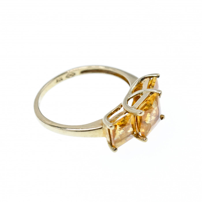 Sky Jewelry Золотое кольцо с гелиодором   Классика