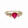 Sky Jewelry Золотое кольцо с камнями шпинель  Сердца