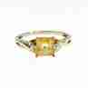 Sky Jewelry Золотое кольцо с желтым турмалином и бриллиантами