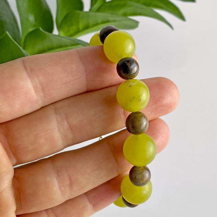 Sky Jewelry Браслет с серебряной застежкой с агатом  Виноград