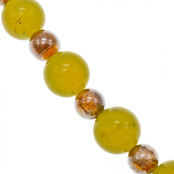 Sky Jewelry Браслет с серебряной застежкой с агатом  Виноград