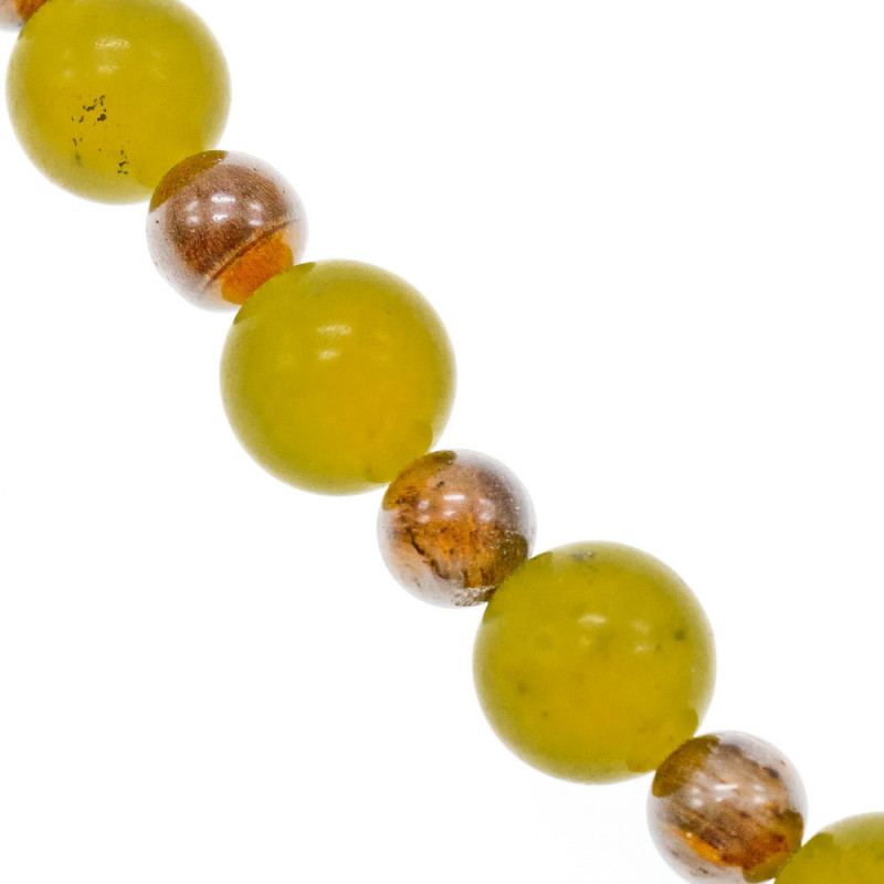 Sky Jewelry Браслет с серебряной застежкой с агатом  Виноград