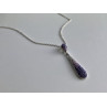 Sky Jewelry Серебряная цепочка с кулоном фианиты  Капля