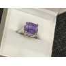 Sky Jewelry Серебряное кольцо с фиолетовым фианитом
