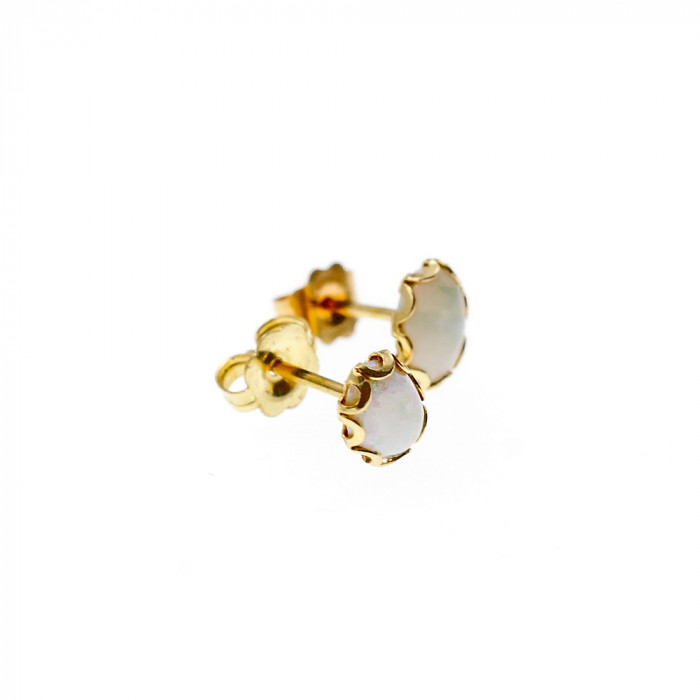 Sky Jewelry Золотые серьги-гвоздики с опалом